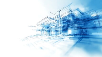 Description:
A digital abstract image featuring blue geometric patterns, suggesting depth and a modern design aesthetic.