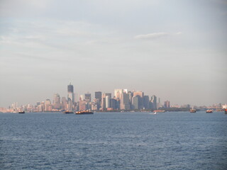 Obraz premium city skyline at sunset