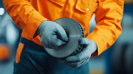 Close up Shot of Hands of Skilled Mechanic Holding Wrench and Repairing Automotive Equipment Tools and Machinery in an Industrial Workshop or Garage Setting