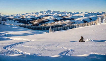 Serene Solitude in a Winter Wonderland