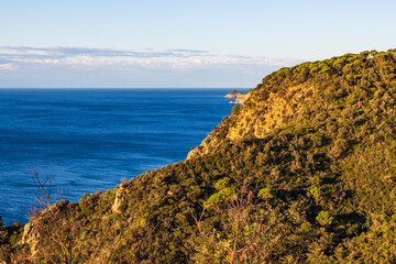 Rocky cliffs above the sea around Tossa de Mar