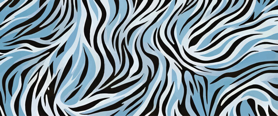 The contrasting black and white stripes create a sense of depth and dimension, while the soft blue adds a touch of whimsy