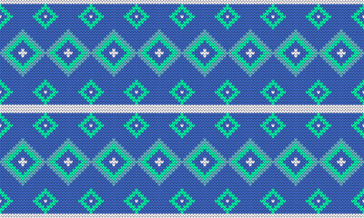 Green and blue Seamless knitted pattern Thailand 