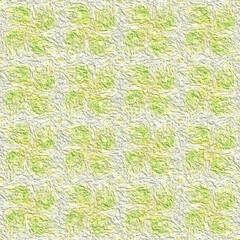 Seamless light green and white textured pattern with abstract organic shapes