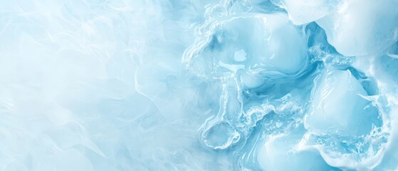 Obraz premium A close up of ice with water splashing out of it