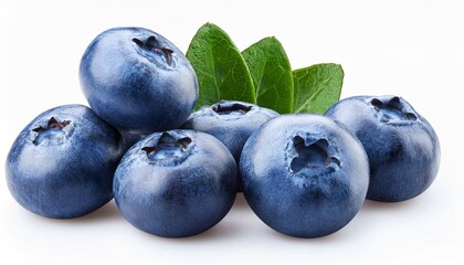 Fresh Blueberry, clipping path isolate on White background