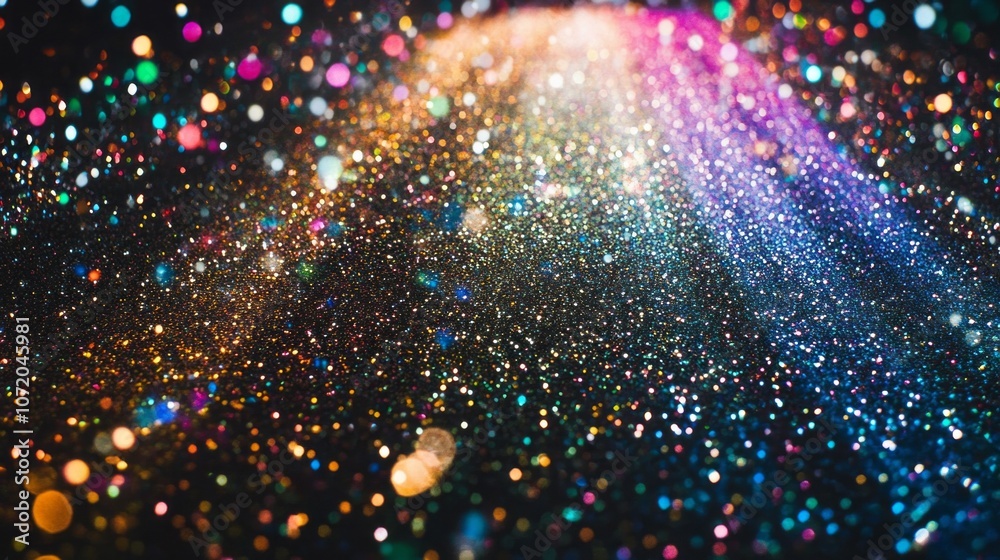 Poster a colorful, sparkling background with a rainbow of colors