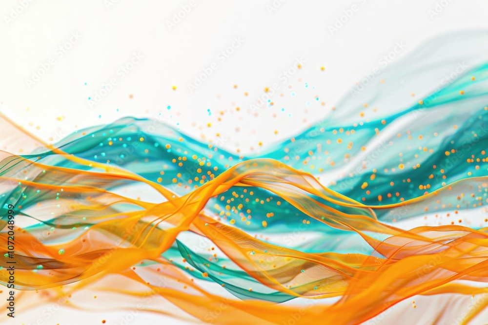 Poster a close-up shot of an orange and blue wave, great for use in backgrounds or as a decorative element
