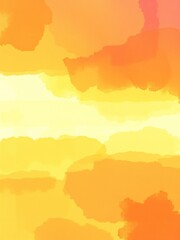 Abstract watercolor background portraying a vibrant sunset sky in shades of orange and purple, background, abstract