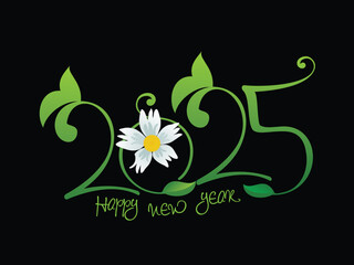artistic creative eco new year text.eps