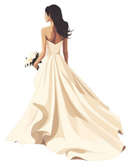 Obraz premium PNG Wedding dress fashion gown.