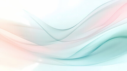 Fototapeta premium A sleek abstract background in light teal and soft pink, with smooth neumorphic elements casting subtle shadows for a futuristic, minimalist design. Minimalist. Illustration