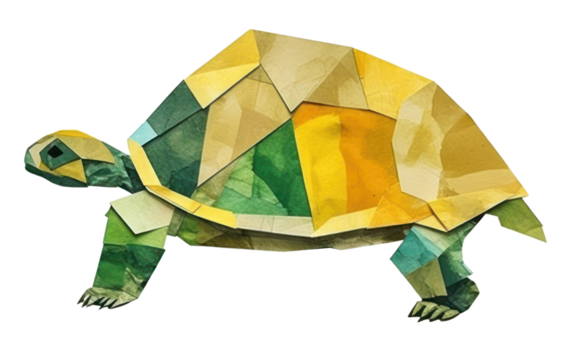 PNG Reptile origami animal paper.