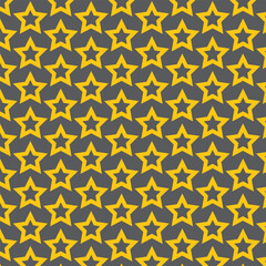 simple orange colour star strock pattern on greay colour background