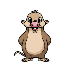 Obraz premium Cute Cartoon Mole