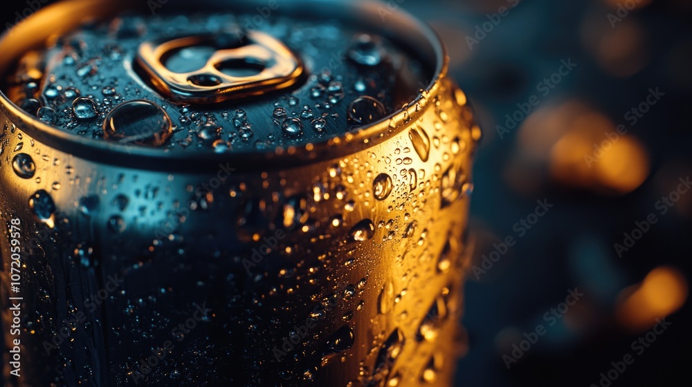 Poster a soda can sitting on top of a table
