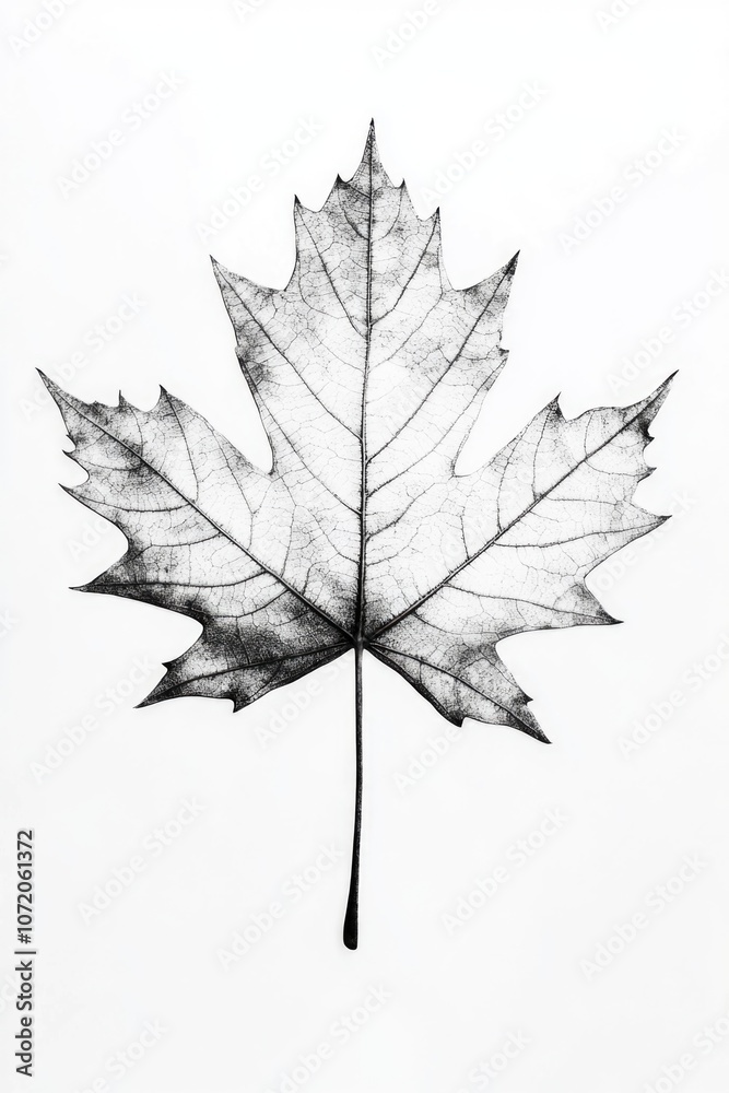 Poster A single leaf in a natural setting, suitable for use as a texture or background image