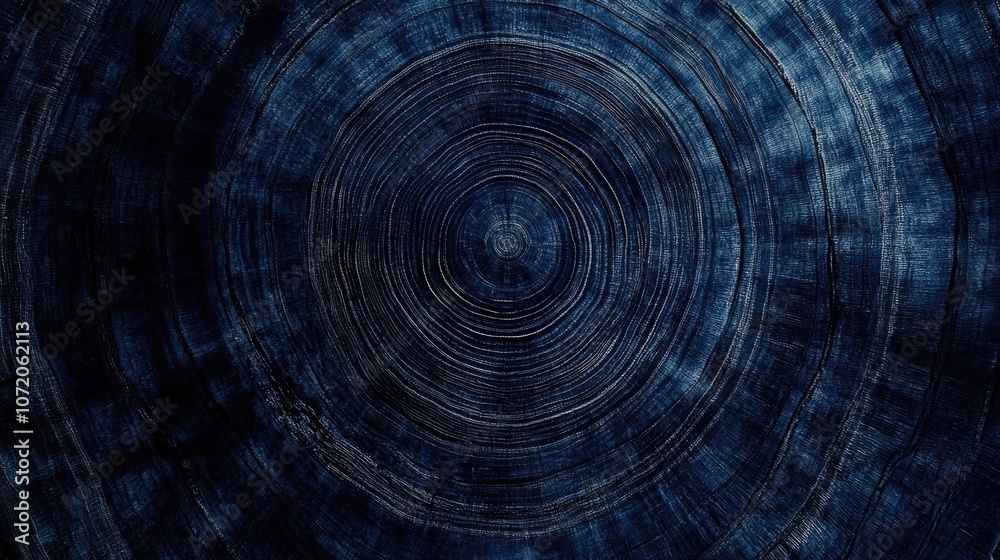 Poster a dark blue background featuring a circular design element