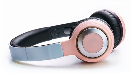 pastel color wireless headphone isolated on White background PNG