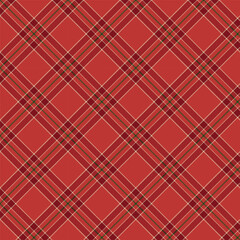 Plaid with twill weave repeat pattern.Checkered tartan gingham seamless pattern in red and green.Geometric graphic vector illustration background design for fabric and prints.