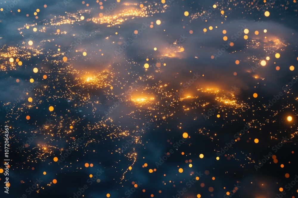 Poster a beautiful display of stars and constellations in the night sky, great for use as a background or f