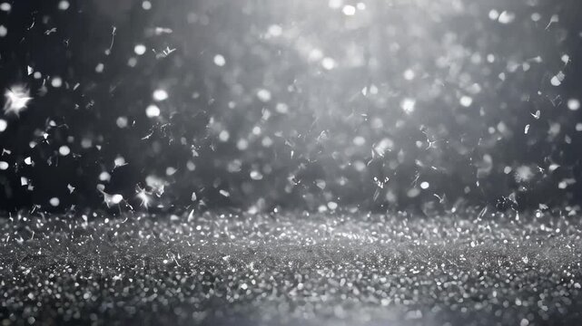 silver glitter background. Abstract holiday background