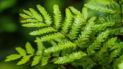 Fern leaves with copy space for text