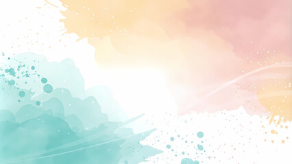 Fototapeta premium Abstract Watercolor Cloudscape in Soft Hues