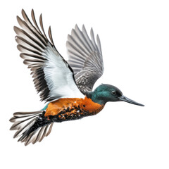 Obraz premium Vibrant Bird in Flight with Colorful Feathers