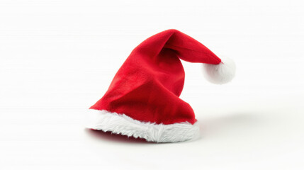 santa claus red hat isolated on white