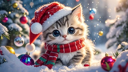 cat and christmas gifts