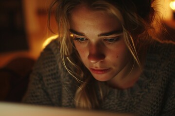 A person working on their laptop