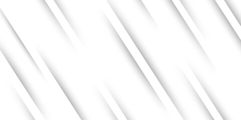 Obraz premium White abstract geometric background with white paper sheets soars as abstract spaces with rectangles, parallel stripes, perspective, shadows in simple strict modern material in triangle and square. 