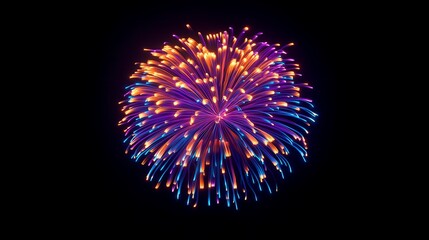 Vibrant fireworks lighting up the night sky, celebrating the Festival of Lights.
