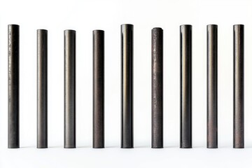 Obraz premium A group of metal straws placed together, useful for creative concepts and product designs