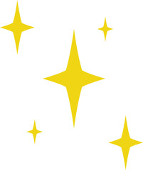 Minimalist silhouette stars icon set, twinkle shining star shape symbols, icons, elements. Modern geometric sparkle black silhouettes sign