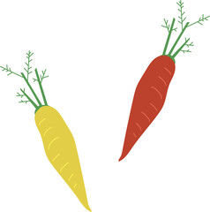 Set with hand drawn Fall colorful doodle fruits and vegetables. Handdrawn red, orange and green fruits, berries, vegetables. Vector collection. Sketch style. Flat icons berries, carrot, onion, tomato.