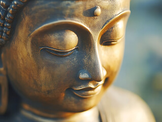 Closeup buddha statue