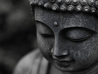 Closeup buddha statue