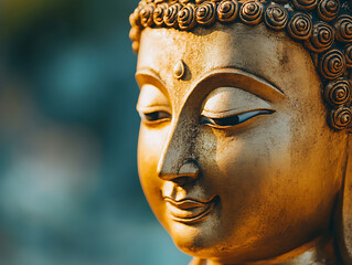 Closeup buddha statue