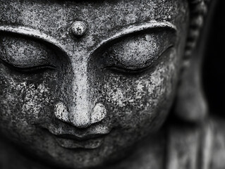 Closeup buddha statue