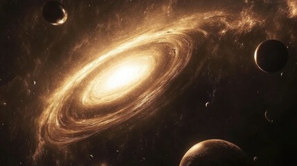 Obraz premium Stunning Spiral Galaxy in Cosmic Space