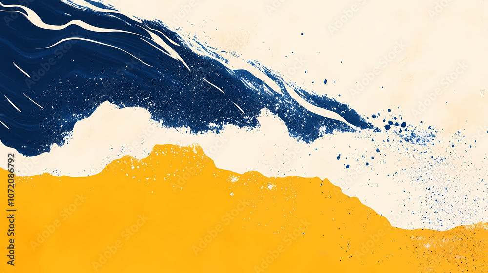 Wall mural background with waves