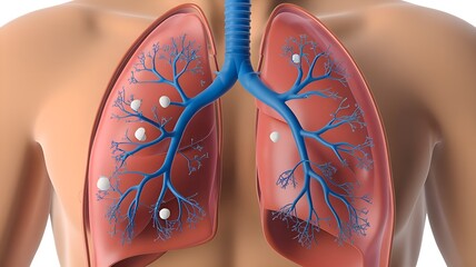 Chronic Obstructive Pulmonary Disease Awareness Day. pneumonia in a human lung model