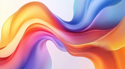 Obraz premium Colorful Abstract Waves in Soft Gradient Flow