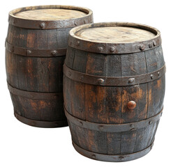Fototapeta premium Two barrels jacuzzi keg tub.