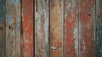 A close-up shot of a wooden wall with peeling paint, suitable for interior design or architecture related projects