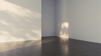 Large luxury modern bright interiors Living room mockup illustration 3D rendering image