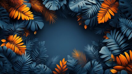 Naklejka premium Stunning Tropical Leaf Arrangement