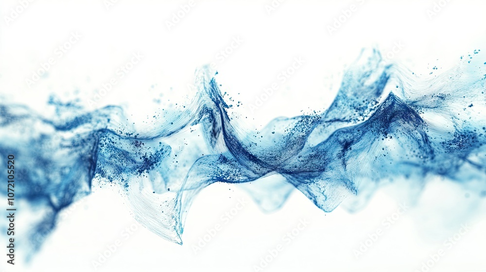 Poster dynamic isolated sound wave with pulsing effect